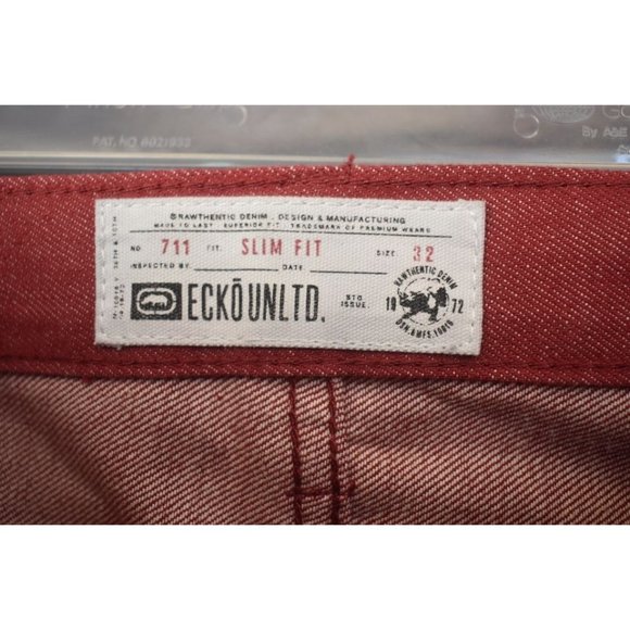Men's Vintage Ecko UNLTD Slim Fit Red Jeans 32/30 - Picture 2 of 6